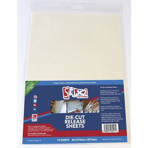 Packung 10 A4 Die Cut Release Sheets Craft For Cutting Machine Scrapbooking Stix2