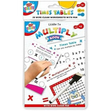 Kids Wipe Clean Learn To Multiply Childrens Times Tables Learning Book With Pen Maths Educational Book