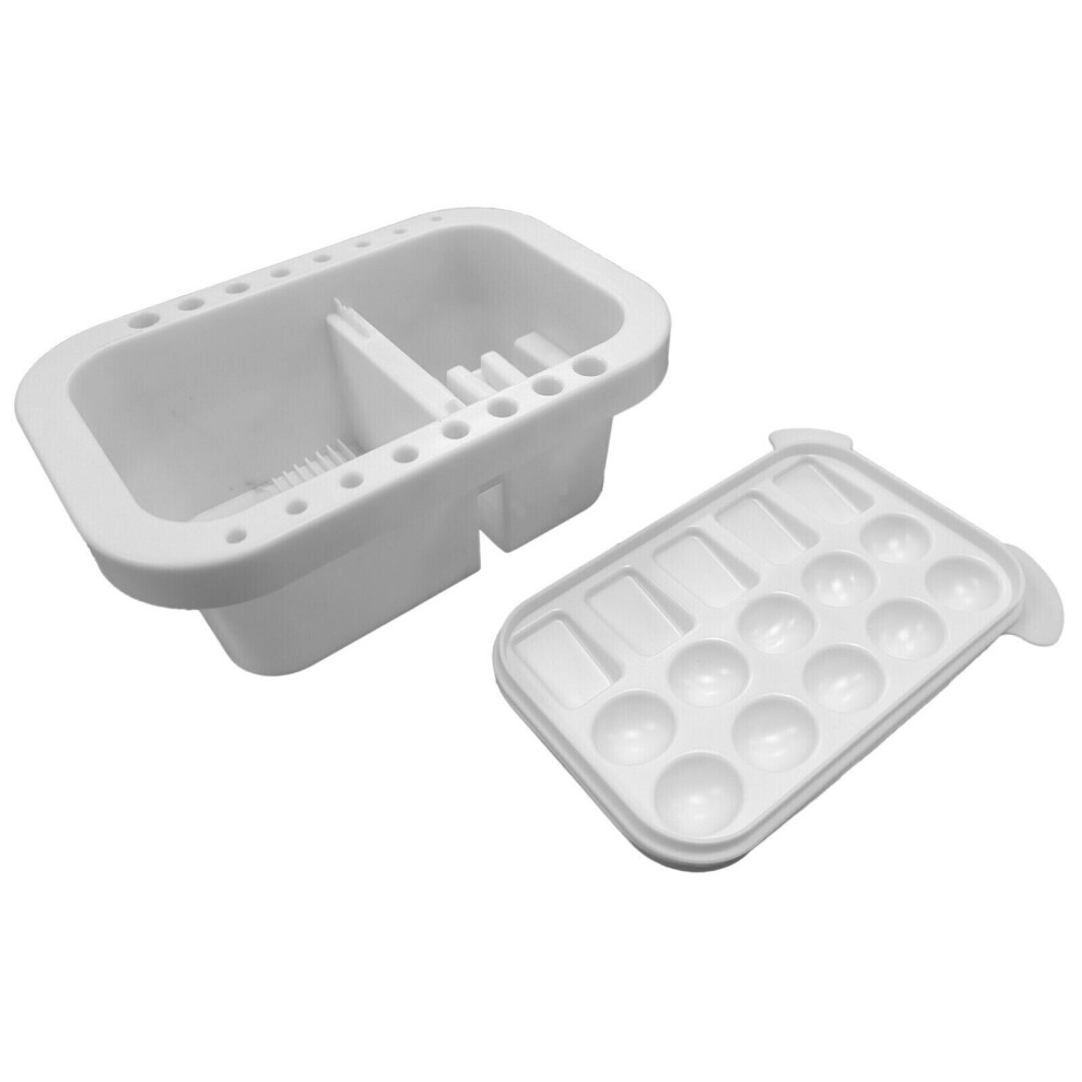 Artist Paint Brush Cleaner Washer Storage Holder Bath Tub & Mixing Palette YM-X2