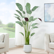 (140CM) Artificial Bird of Paradise Tree with Planter&Moss