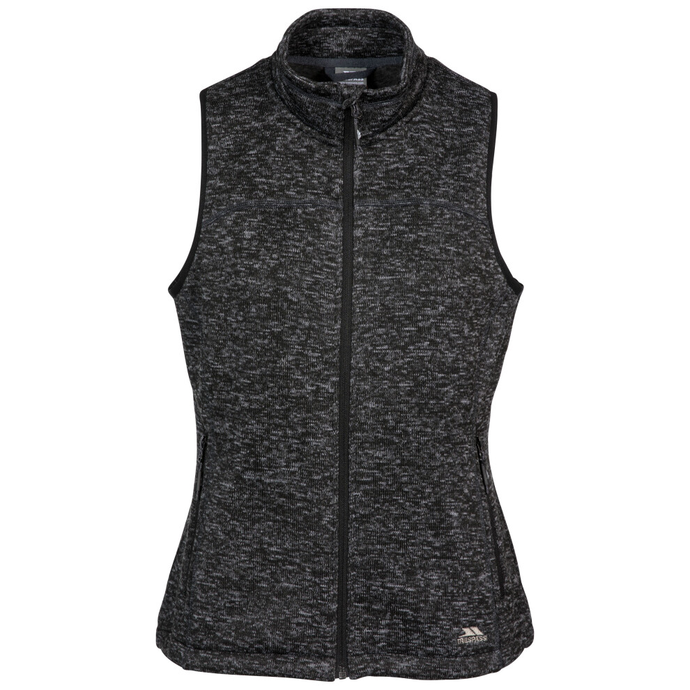 (18, Black Marl) Trespass Womens Fleece Gilet Bodywarmer Mildred
