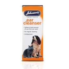Johnsons Ear Cleanser - For Dogs & Cats - Antibacterial, Regular Cleaning Of Ears 50 Ml Glass Bottle