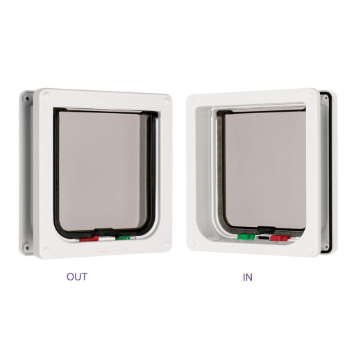 Pet Mate Cat Mate 4 Way Locking Cat Flap 235W White