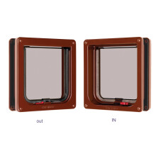Cat Mate Lockable Cat Flap with Door Liner 234B Brown