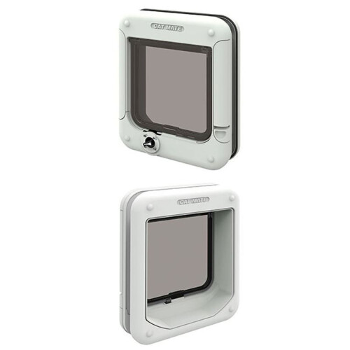 Pet Mate Cat Mate Rotary 4 Way Locking Cat Flap 358W White
