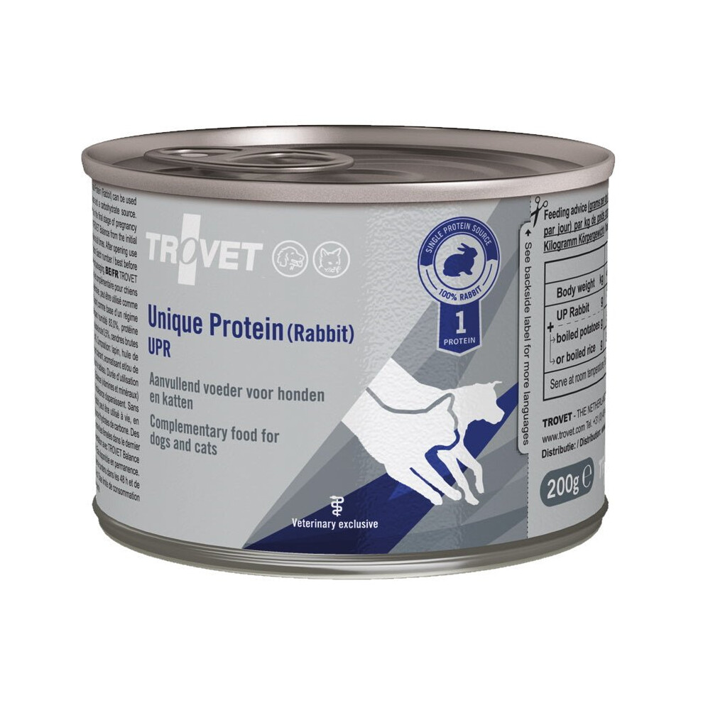 Trovet Canine/Feline Unique Protein Rabbit Cans (Upr) - 6 X 200G