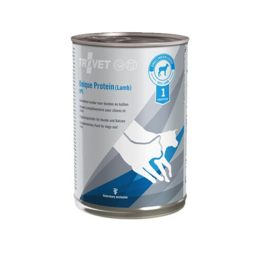 TROVET Unique Protein UPL med lam - vådfoder til hunde og katte - 12x400 g