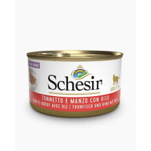 SCHESIR in broth Tuna with beef and rice - wet cat food - 85 g