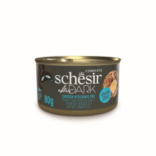 SCHESIR After Dark Chicken fillet with quail egg in broth - wet cat food - 80g