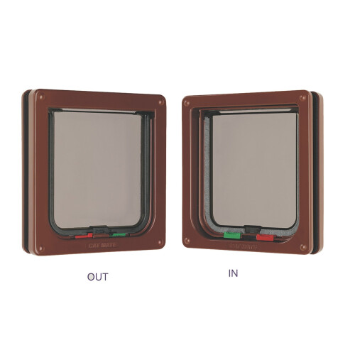Pet Mate Cat Mate 4 Way Locking Cat Flap 309B Brown