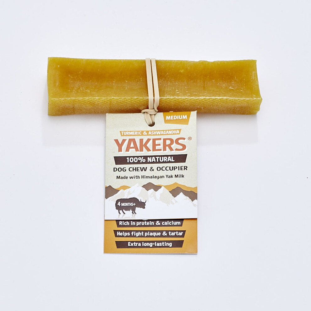 (20 Pack Medium Box) Yakers Himalayan Yak Milk Dog Chew Tumeric Box