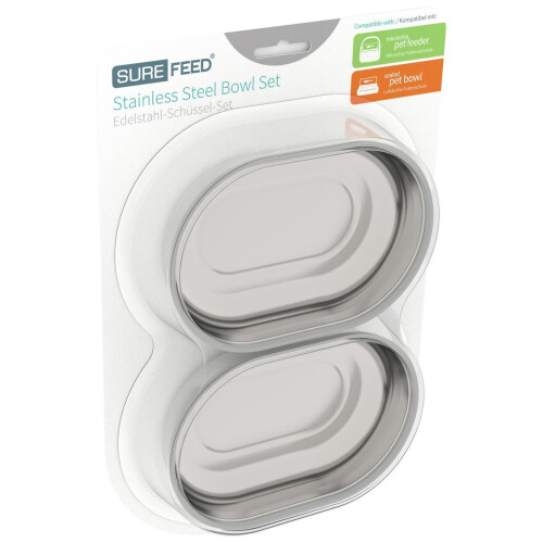 SureFeed Stainless Steel Bowl Set 2 Bowls