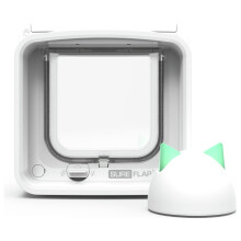 SureFlap Microchip Cat Flap Connect With Hub White, remote app control, curfew, DualScan, activity alerts, up to 6-month battery