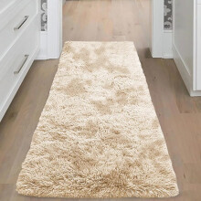 (Tye Dye Cream, 80 x 150 cm (2ft 6'' x 5ft)-- (Large Floor Mat Runner Rug)) Non Slip Shaggy Rugs For Living Room Carpet Runner