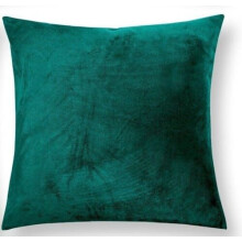 (Pack of 1, Plain Velvet Filled Cushion Green) Luxury Velvet Filled Cushions Pack of 1, 2 & 4 Quilted Cushion Pads
