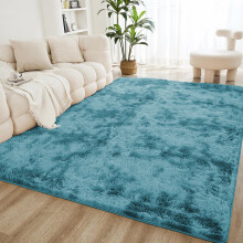 (Tye Dye Teal, 200 x 290 cm (6ft 8" x 9ft 7")-- (Extra Large Rugs For Bedroom Living Room/Indoor Outdoor Rug)) Non Slip Shaggy Rugs For Living Room Carpet Runner