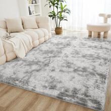 (Tye Dye Light Grey, 200 x 290 cm (6ft 8" x 9ft 7")-- (Extra Large Rugs For Bedroom Living Room/Indoor Outdoor Rug)) Non Slip Shaggy Rugs For Living Room Carpet Runner