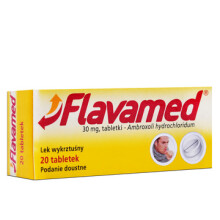Flavamed 30 mg, 20 tablets, for couth and flu
