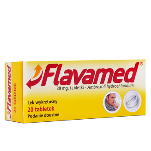 Flavamed 30 mg, 20 tablets, for couth and flu