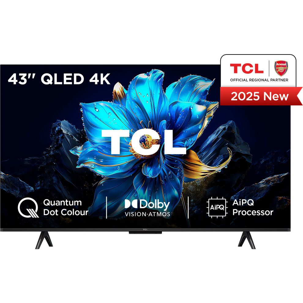 Tcl P7k 43" 4K Ultra Hd Qled Smart Google Tv [2025] Â Stunning Clarity & Smooth Gaming 5901292526351