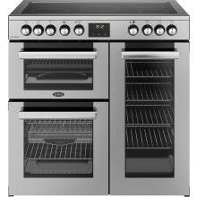 Belling Cookcentre 90E 90cm Electric Range Cooker with Ceramic Hob – Stainless Steel, Stylish & Efficient