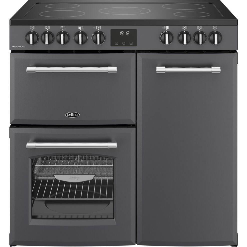 Belling Farmhouse 90E 90Cm Electric Range Cooker With Ceramic Hob – Versatile & Efficient Anthracite