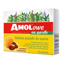 AMOLowe z miodem i witamin? C 16 past NATURSEPT Junior-angin Herbitussin