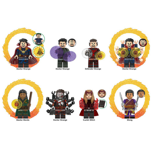 8Stk Minifiguren Doktor Strange Blöcke passen