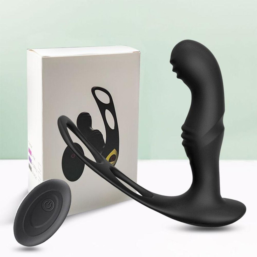 (black,gray) Wireless Remote Control Anal Vibrator Male Prostate Massage Butt Plug Stimulate Silicone Delay Ejaculation Ring Sex Toys For Man
