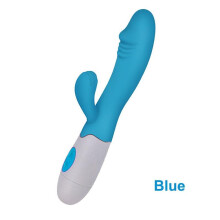(blue) Dildo Vibrator 10 Speeds G Spot Vagina Clitoris Stimulate Silicone Sex Toys for Woman