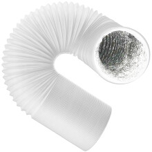 Universal Cooker Hood Extractor Vent Hose PVC Aluminium Foil Insulated Duct Outlet Pipe (5" x 2.5m)