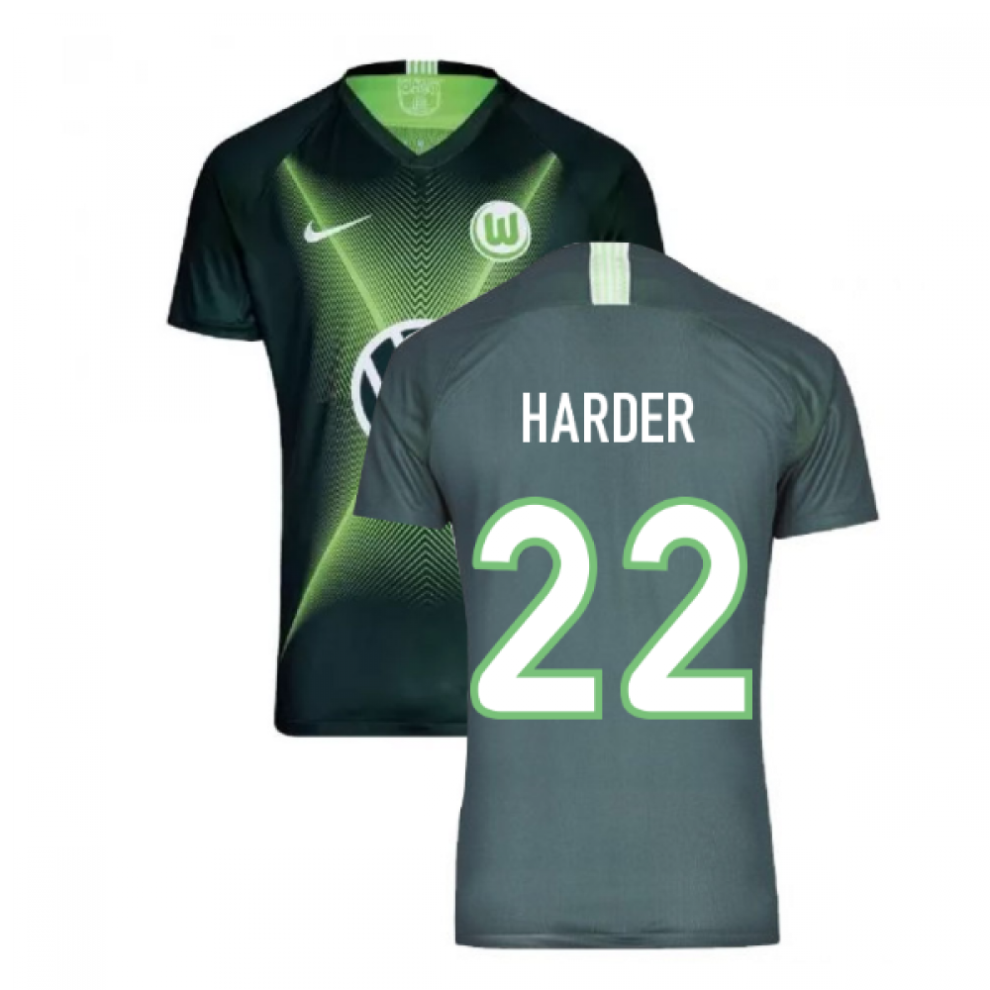 (XL) 2019-2020 VFL Wolfsburg Home Nike Football Shirt (Harder 22)