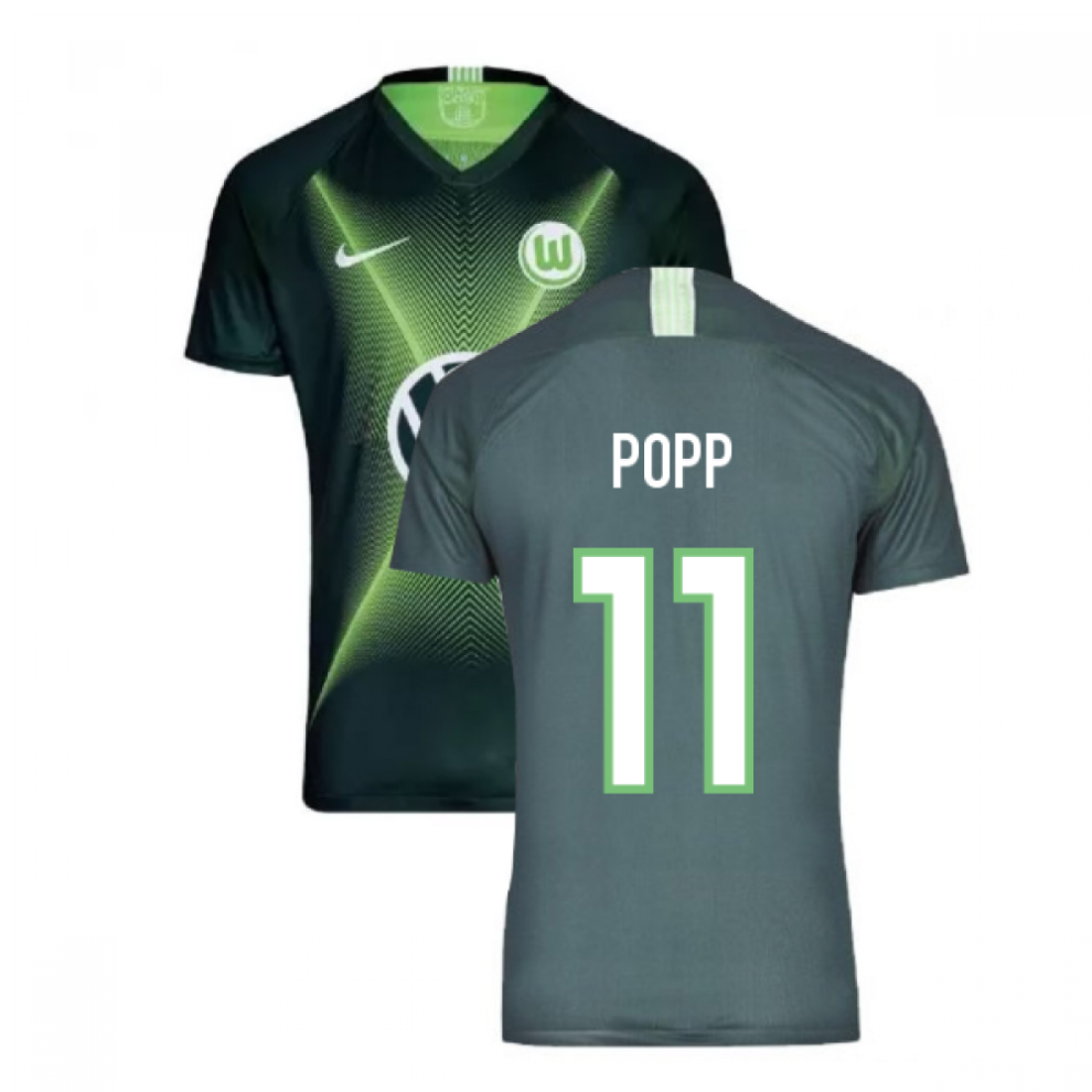 (XL) 2019-2020 VFL Wolfsburg Home Nike Football Shirt (Popp 11)