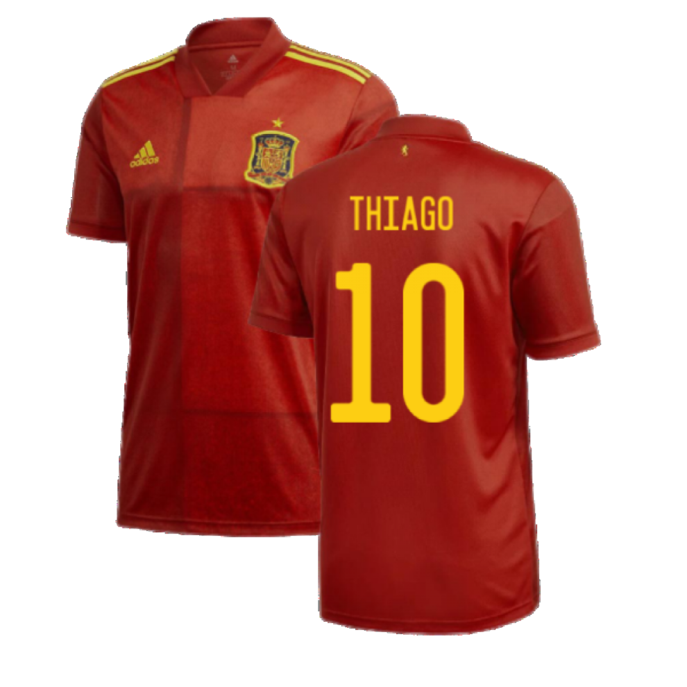 (XXL) 2020-2021 Spain Home Adidas Football Shirt (THIAGO 10)