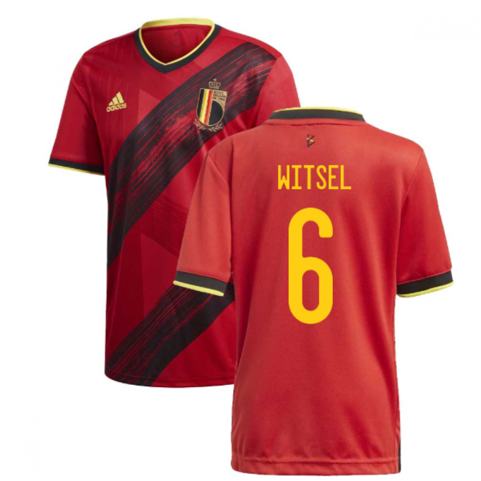 (L) 2020-2021 Belgium Home Adidas Football Shirt (WITSEL 6)