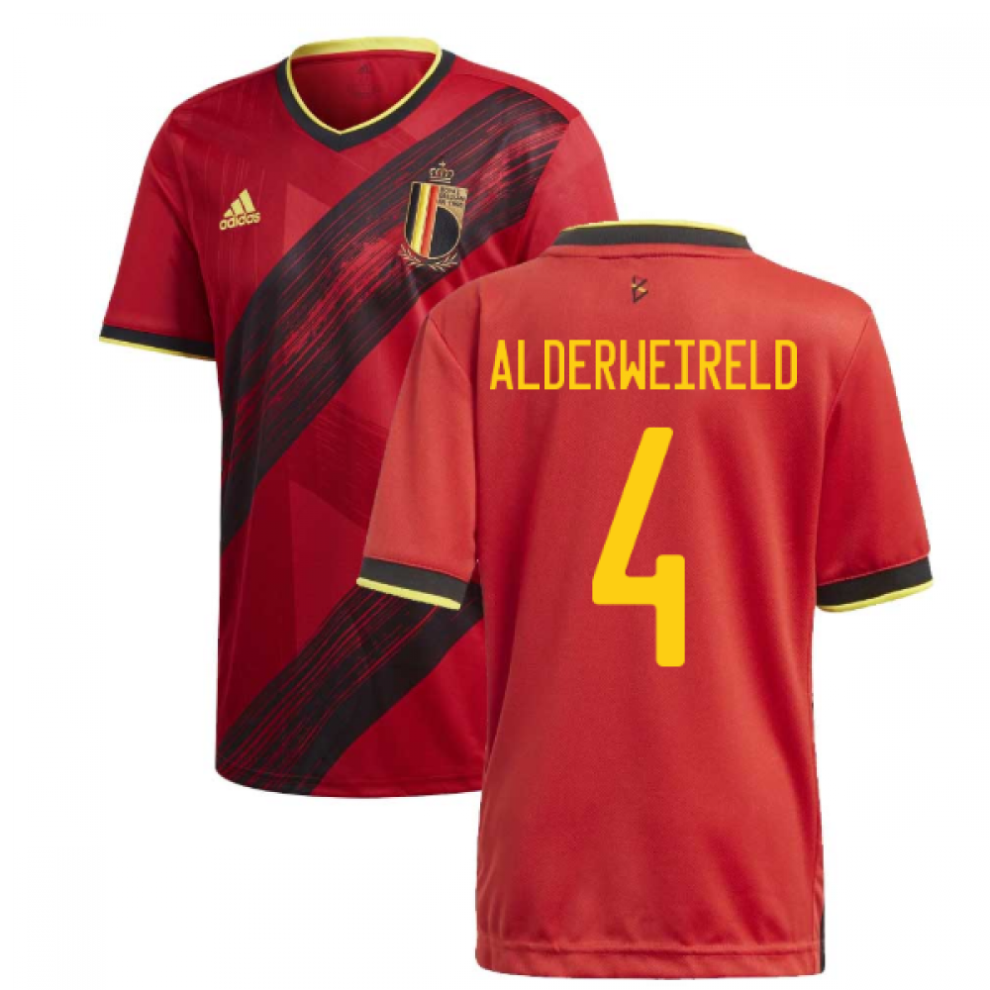 (XXL) 2020-2021 Belgium Home Adidas Football Shirt (ALDERWEIRELD 4)