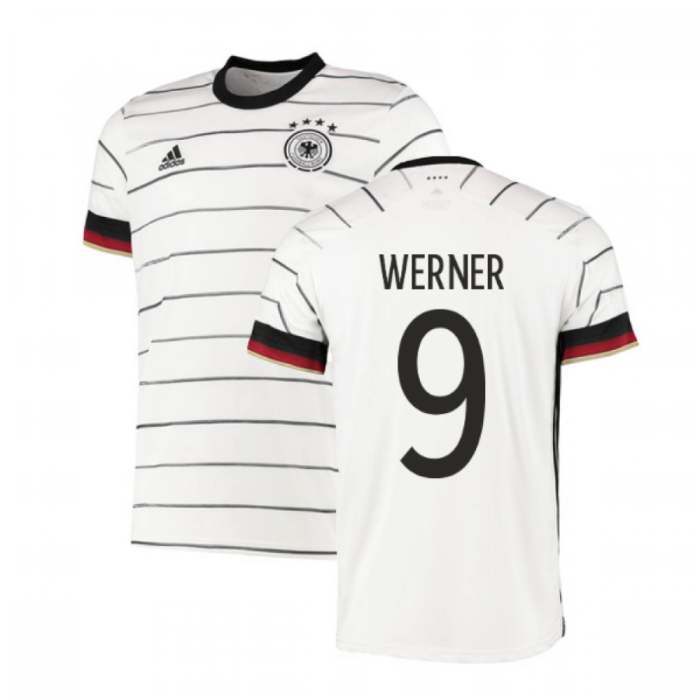 (S) 2020-2021 Germany Home Adidas Football Shirt (WERNER 9)