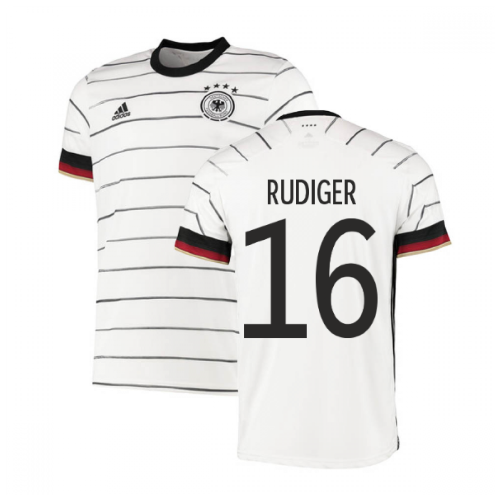 (XXL) 2020-2021 Germany Home Adidas Football Shirt (RUDIGER 16)