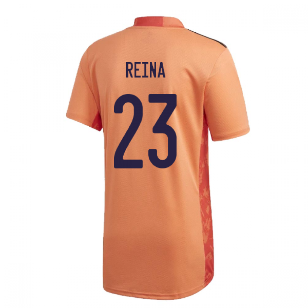 (XXL) 2020-2021 Spain Home Adidas Goalkeeper Shirt (Orange) (Reina 23)