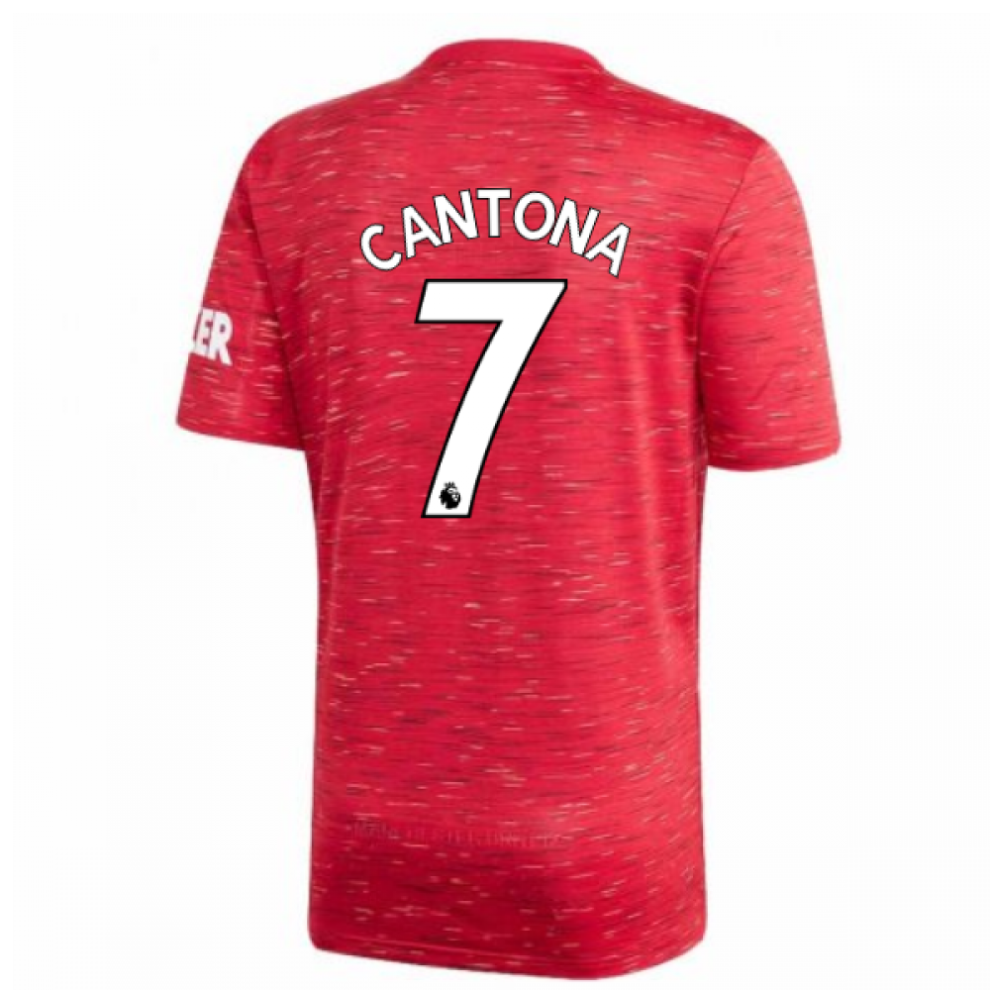 (L) 2020-2021 Man Utd Adidas Home Football Shirt (CANTONA 7)