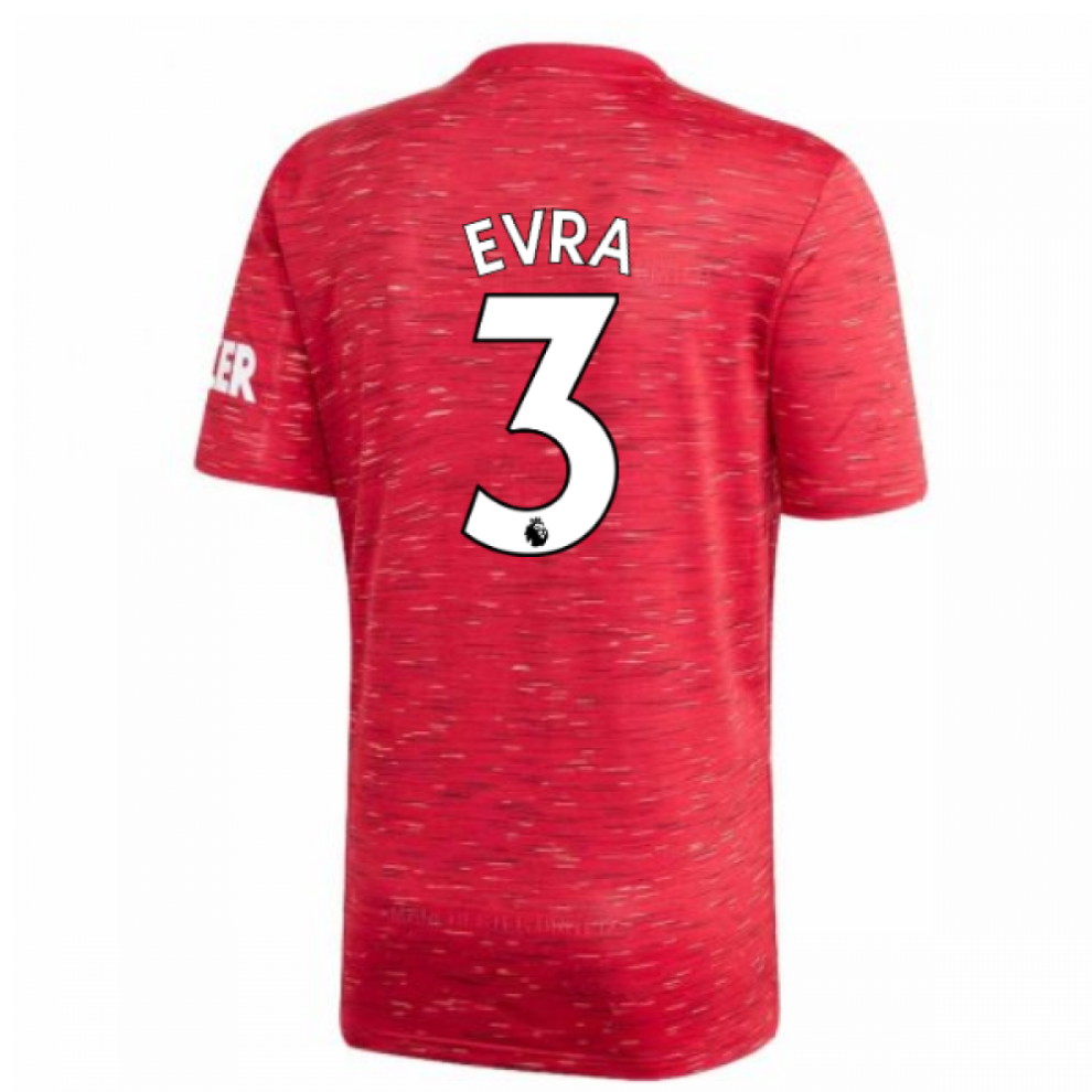 (L) 2020-2021 Man Utd Adidas Home Football Shirt (EVRA 3)