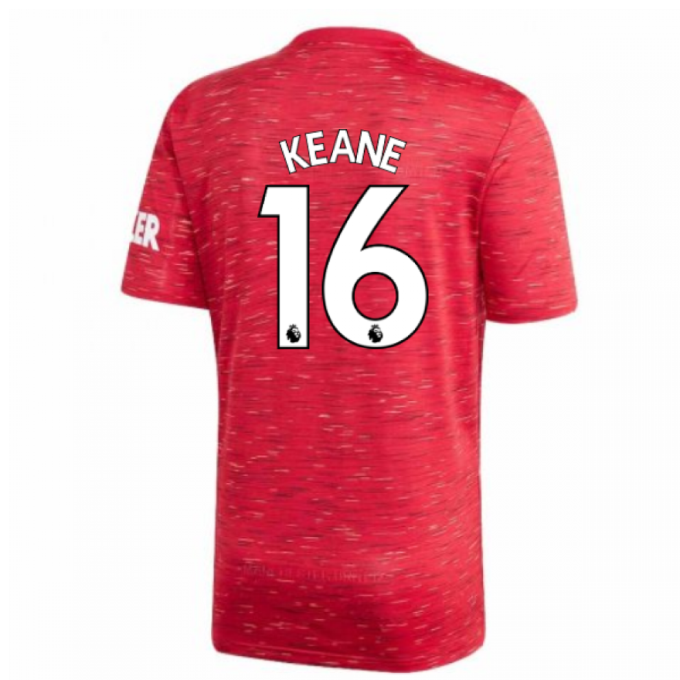 (M) 2020-2021 Man Utd Adidas Home Football Shirt (KEANE 16)