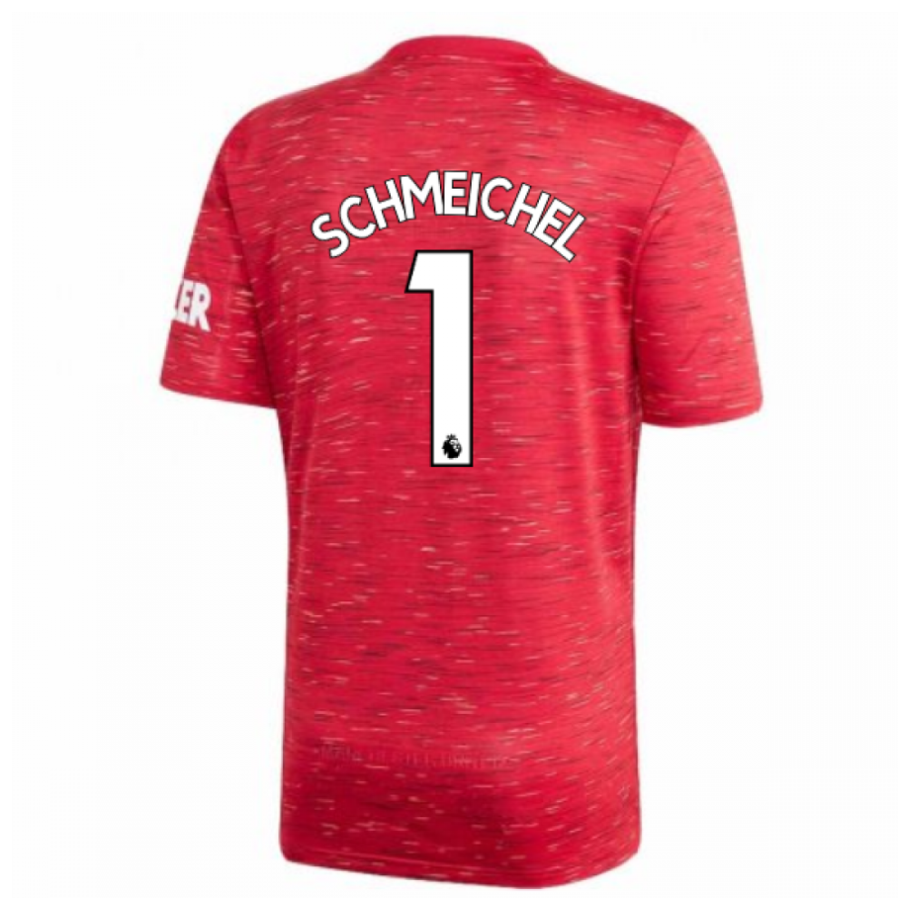 (L) 2020-2021 Man Utd Adidas Home Football Shirt (SCHMEICHEL 1)