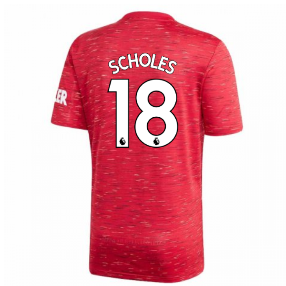 Adidas (Xxl) 2020-2021 Man Utd Home Football Shirt (Kids) (Scholes 18)