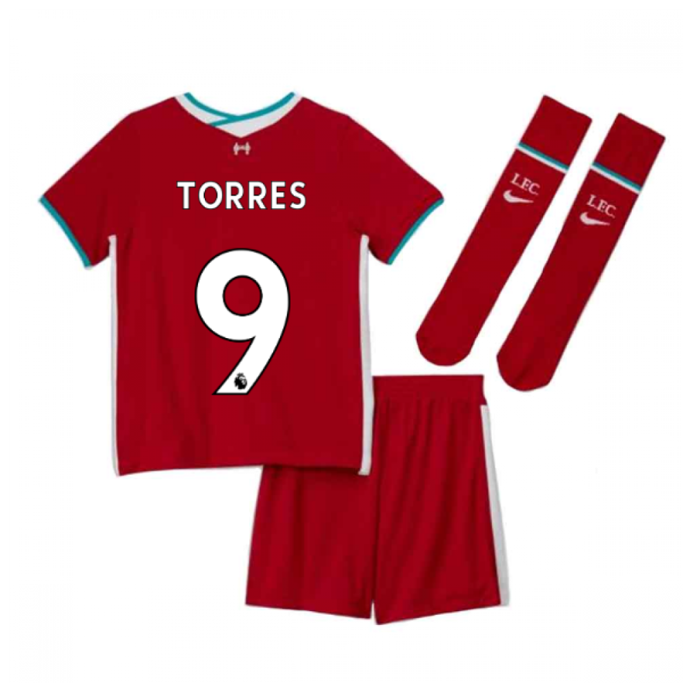 (LB) 2020-2021 Liverpool Home Nike Little Boys Mini Kit (TORRES 9)