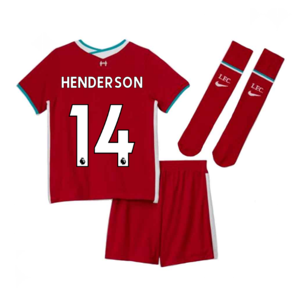 (LB) 2020-2021 Liverpool Home Nike Little Boys Mini Kit (HENDERSON 14)