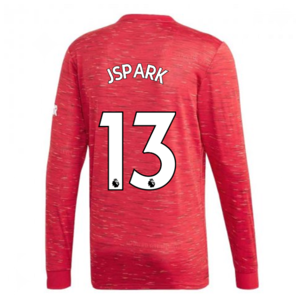 (L) 2020-2021 Man Utd Adidas Home Long Sleeve Shirt (J.S.PARK 13)