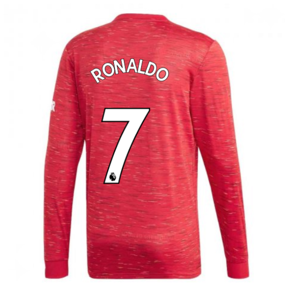 (L) 2020-2021 Man Utd Adidas Home Long Sleeve Shirt (RONALDO 7)