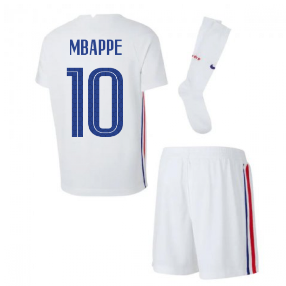 (MB) 2020-2021 France Away Nike Little Boys Mini Kit (MBAPPE 10)