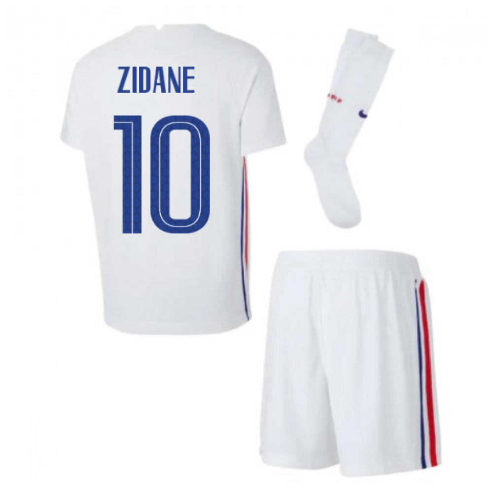 (LB) 2020-2021 France Away Nike Little Boys Mini Kit (ZIDANE 10)